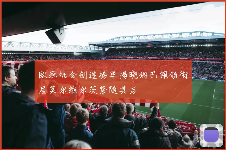 欧冠机会创造榜单揭晓姆巴佩领衔居莱尔维尔茨紧随其后
